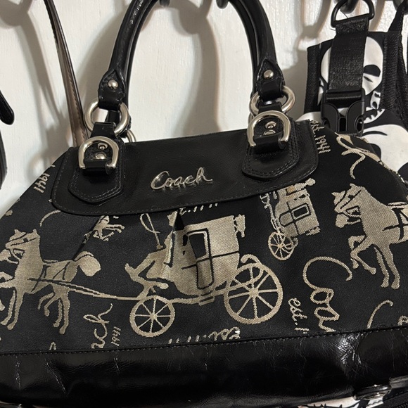 Coach Black and Tan Satchel - Picture 1 of 1